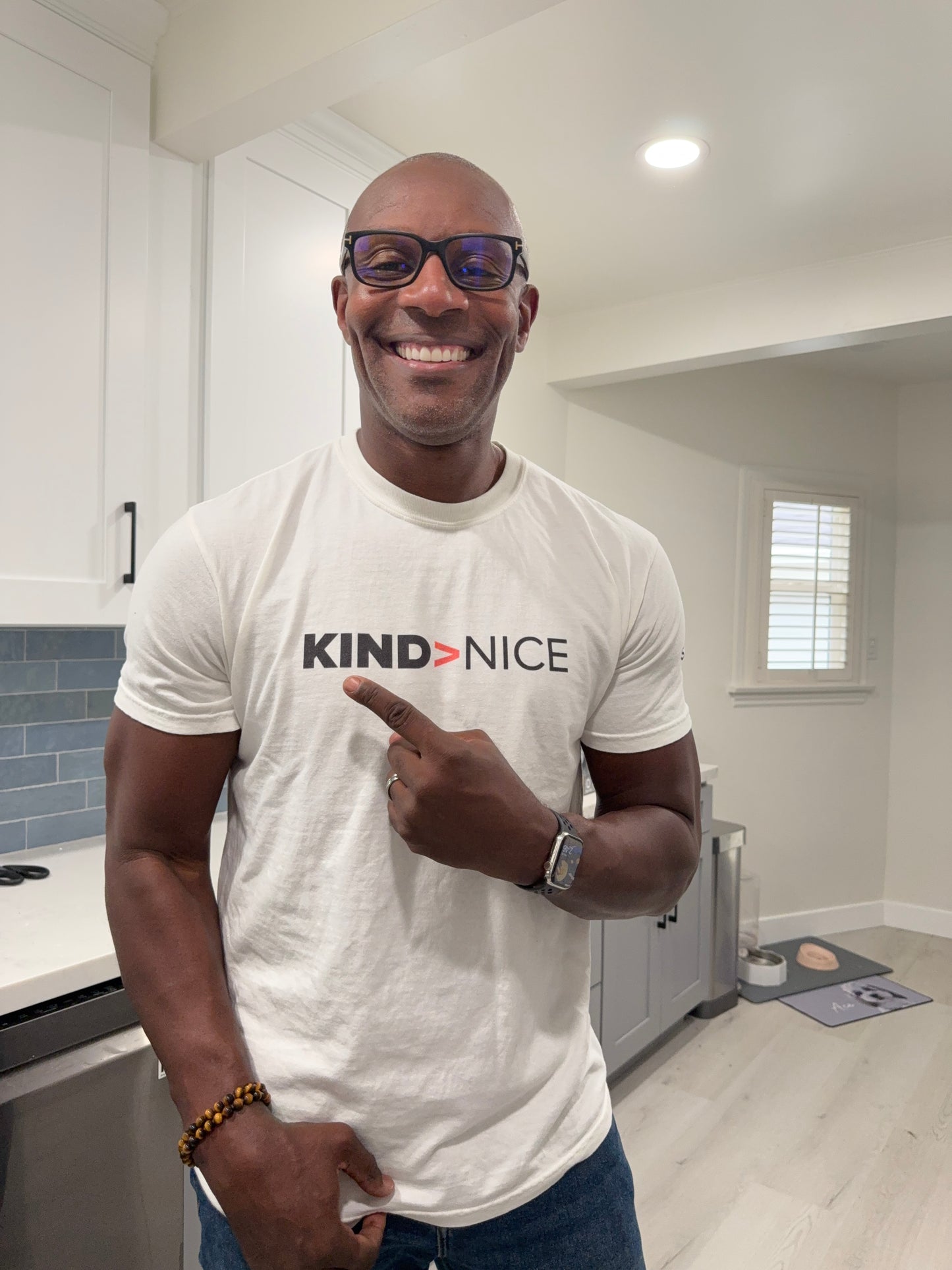 Kind > Nice Unisex Heavyweight T-Shirt