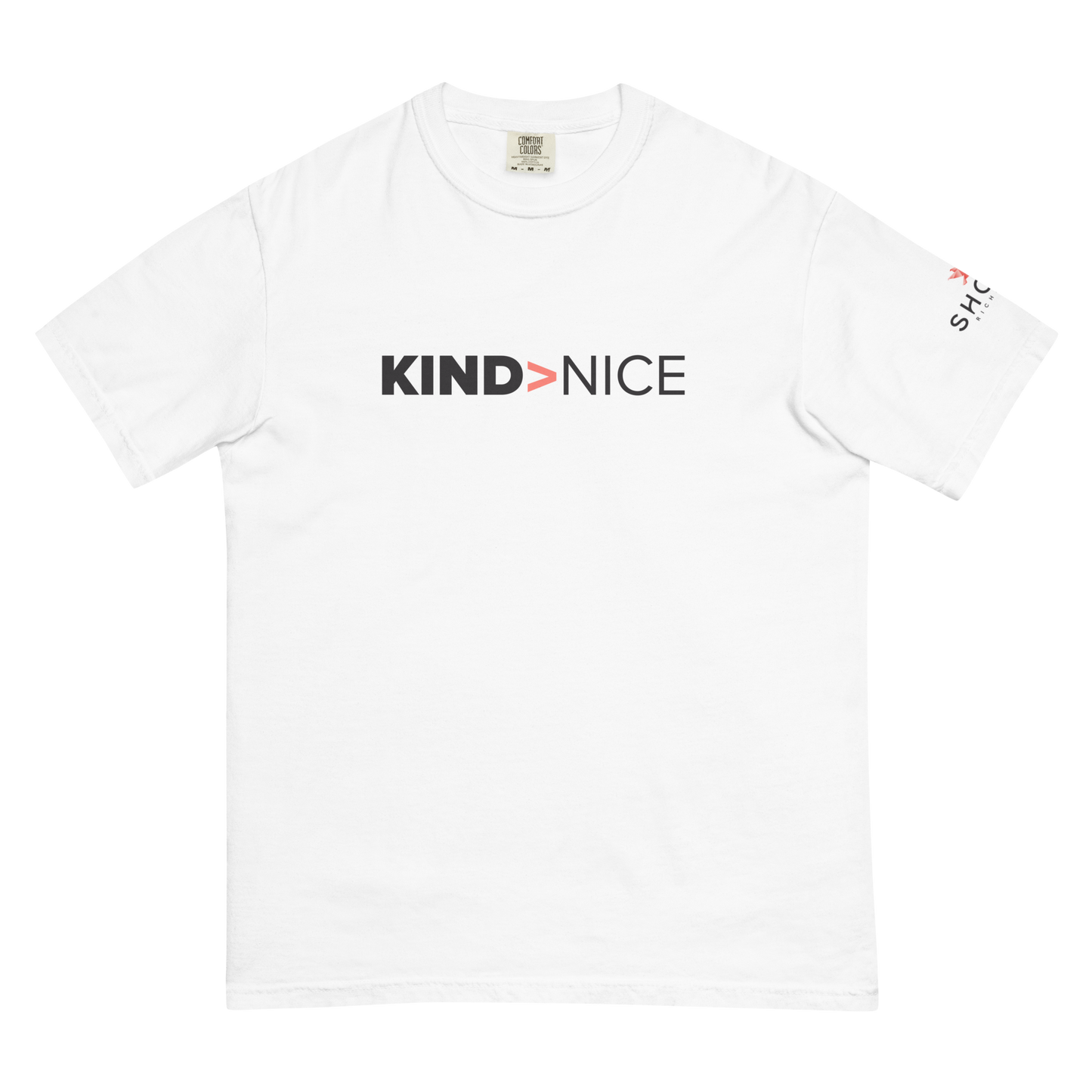 Kind > Nice Unisex Heavyweight T-Shirt
